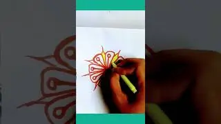 A Simple Colour Full Design Drawing || #shorts #youtubeshorts #drawing