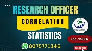 Correlation || Researchers Officer || Statistics || online coaching : 8075771346