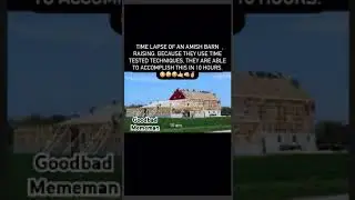 Time lapse of an Amish barn raising because they use time tested techniques