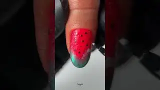 A QUICK and easy way to do watermelon nail art 🍉