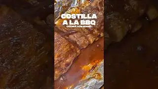 COSTILLA A LA BARBACOA 🍖😋 #costilla #costillasbbq #costillasdecerdo #costillas #costillar