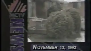 MCTV CTV Sudbury News intro November 13, 1992 Flash Flooding - Sudbury, Ontario, Canada.