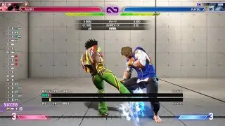 Air Slasher and stand light kick by Dee Jay in Street Fighter 6