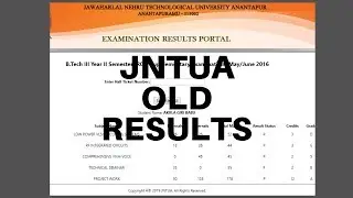 How to get results from old JNTUA website