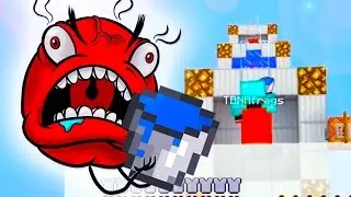 DEATH DROP AND PRESTON RAGE! Minecraft Water Bucket Death Drop Challenge!