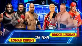 Roman Reigns The Rock & Mark Henry vs. Brock Lesnar John Cena & Cody Rhodes | Tag Team Match