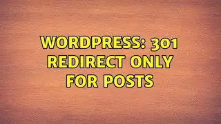 Wordpress: 301 Redirect only for posts