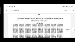 typewriting exam result release 2022 PDF checking