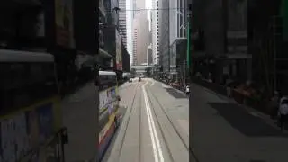 Hong kong streets, traffic and busy all day long.cars,people all over. Amazing