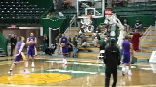 Chris warming up for ECU at Marshall University's Cam Henderson Center.