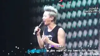 XIA Junsu - Fallen Leaves (fancam) [eng sub+kara roman hangul]