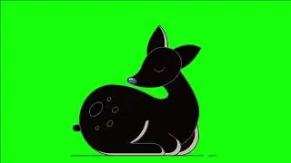 Black Doe Animated | Green Screen | Elements | Free Download