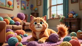 Coco Cat Plays with Yarn | Cat Song for Kids | Nursery Rhymes and Toddler Learning