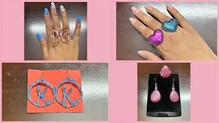 Easy Ideas For Crazy Glue Gun Crafts 💖#diyjewelry #ringcraft #earringscraft #hotglueguncrafts #craft