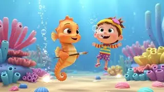 The Seahorse Who Painted the Waves 🐠🌊🎨 | Creative Kids Song | Nursery Rhymes and Baby Songs