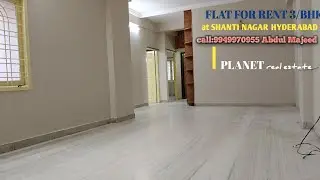 FLAT FOR RENT 3/BHK at HYDERABAD SHANTI NAGAR A.C.GUARDS Road call:9949970955 A.Majeed