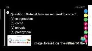 Bi-focal lens are required to correct.