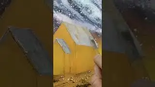 Painting an Old Stone Church in Acrylics #art #shorts