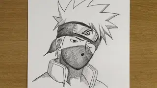 Easy anime drawing || How to Draw Kakashi Hatake || Naruto Pencil Drawing Tutorial for Beginners 