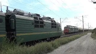 Встреча электровозов ВЛ80С-675 и ВЛ80К-530