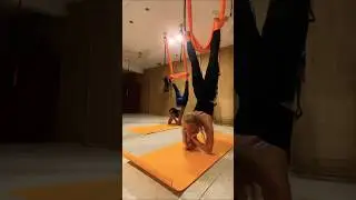 Full body stretch | Aerial yoga trick 🔥 #aerialyoga #shortsvideo #shortvideo