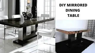 DIY MIRRORED DINING TABLE MAKEOVER/SMALL SPACE DINING TABLE /MIRROR TILE DINING