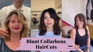 Blunt Collarbone Haircuts 💇&zwj;♀️ Trendy Medium Length Hairstyles 2025 #blunthaircut #womenshaircut