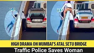 Mankistan traffic police saves woman | mumbai atal setu
