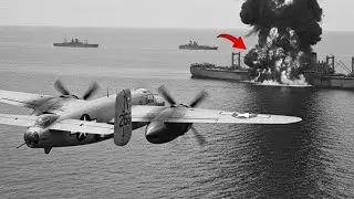 They Called His Tactic Suicide — Then He Sank 8 Ships in 15 Minutes #WWIIskipbombing #WWII