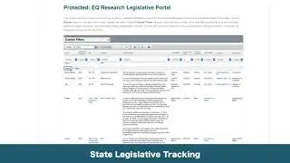 State Legislative Tracking EQ Research Policy Vista&trade;