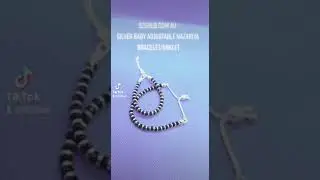Sterling Silver Baby adjustable Nazariya Bracelet/ Anklet (Buy link in description)
