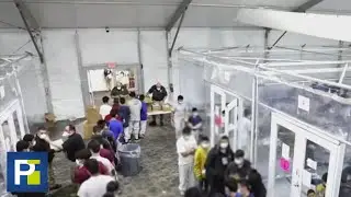 Hacinados, en colchonetas y con sábanas térmicas: niños migrantes en centros de detención en Texas