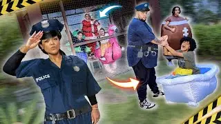 POLÍCIA E LADRÃO COM INFLÁVEIS NA MANSÃO LOURES!!!