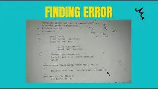 FIND OUT THE ERROR IN C PROGRAM