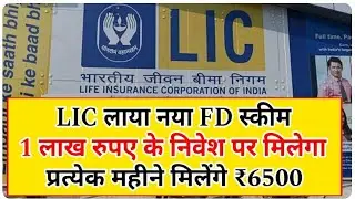 LIC laya new FD scheme 1 lakh ke nivesh par milega har mahine ₹6500 , LIC best savings scheme