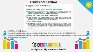 REGRESION ORDINAL| BioEstad&iacute;stica Sin L&aacute;grimas