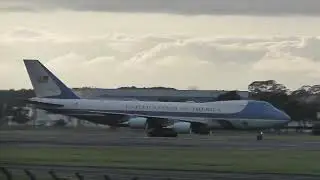 Donald Trump's AIR FORCE ONE Landing at Glasgow Prestwick Airport