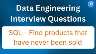 Find products that have never been sold  | Data Engineer Interview Questions | An IT Professional