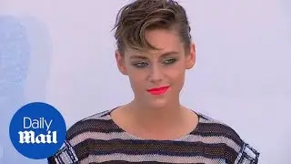 Kristen Stewart sports striped dress at Cannes Film Festival - Daily Mail