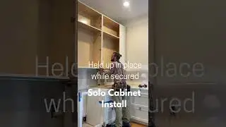 Solo Cabinetry Install: Amazing Rig Tool for Safe Work #DIY #cabinet #build