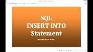 23 - SQL INSERT INTO Statement - Learn SQL from www.SQLServerLog.com [HD]