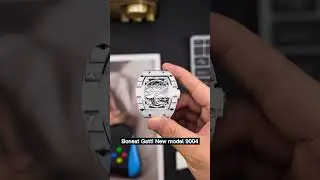 BONEST GATTI Carbon fiber + Aluminum alloy Tonneau watch Skeleton  Sapphire Crystal Watch BG9004