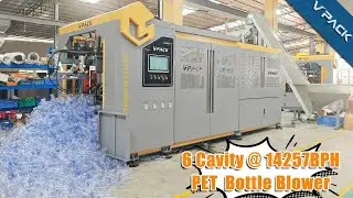 6 Cavity  1425BPH PET Bottle Blower