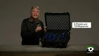 MyCaseBuilder 5 Pistol 18 Magazine Doro Heavy Duty Case Overview. MyCaseBuilder precut custom foam.