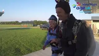 91 Year Old Sky Dives for Age UK Isle of Wight