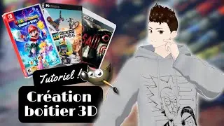 Comment r&eacute;aliser boitier 3D Jeux vid&eacute;o🖌️🎮  GIMP #vtuber #graphiste #gimp #howtodraw #3d #emulador