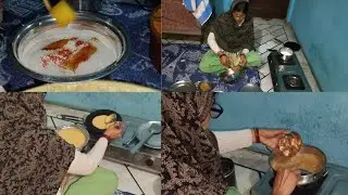सर्दियों की बारिश ⛈️ और बसंत पंचमी स्पेशल डिनर😋 making special dinner 👌#villagelife #indianculture 