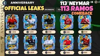 Official Leaks | 113 OVR Neymar, Ramos Coming Back in Anniversary Event | FC Mobile
