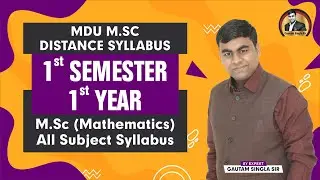 MDU M.Sc. Mathematics Complete Details 2024 by @GautamSingla Sir