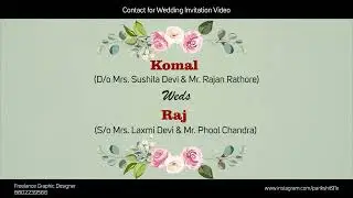 Wedding digital card | Custom invitations | WhatsApp For Order